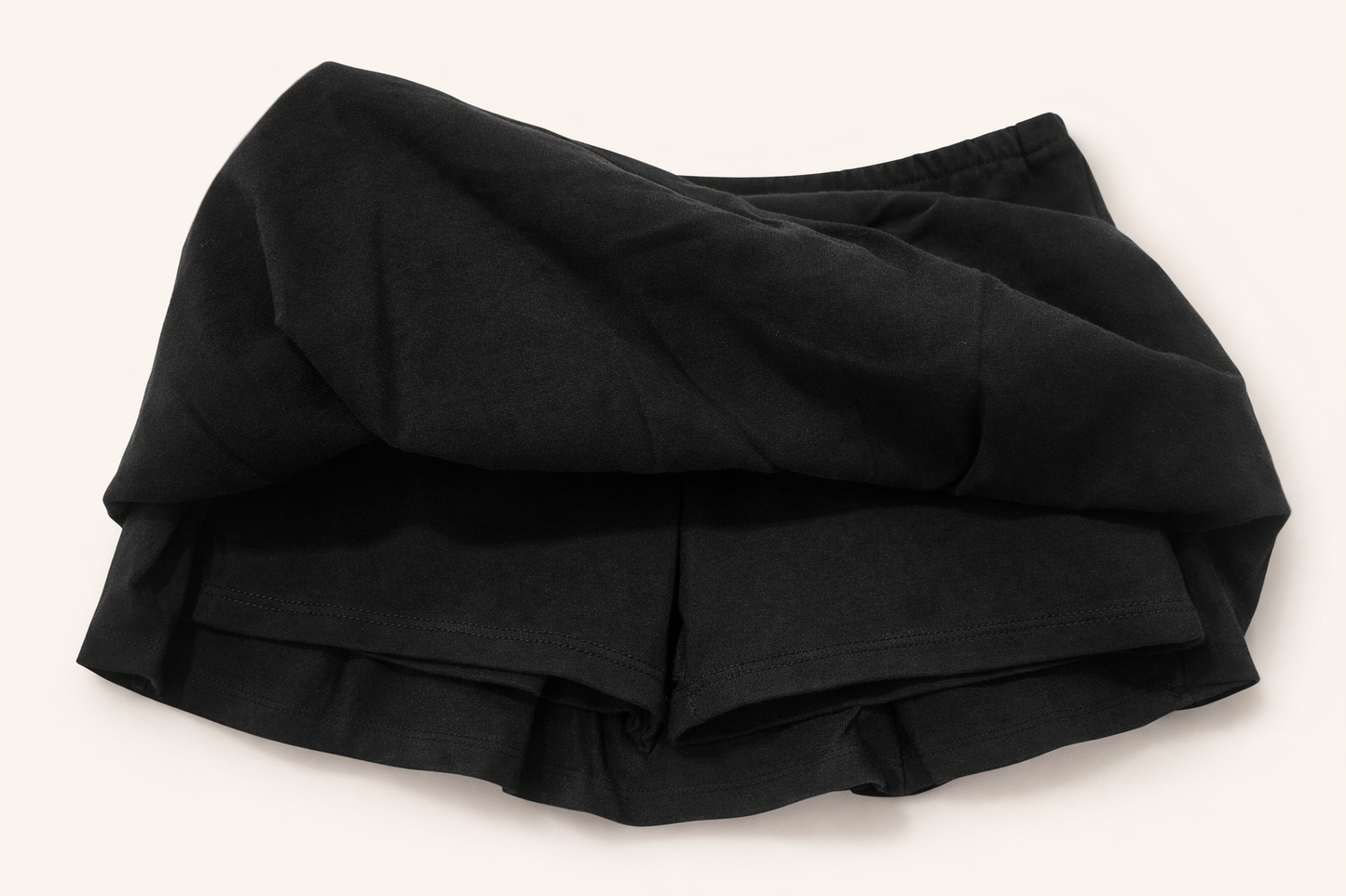 Gonna pantaloncino bambina nera con balze