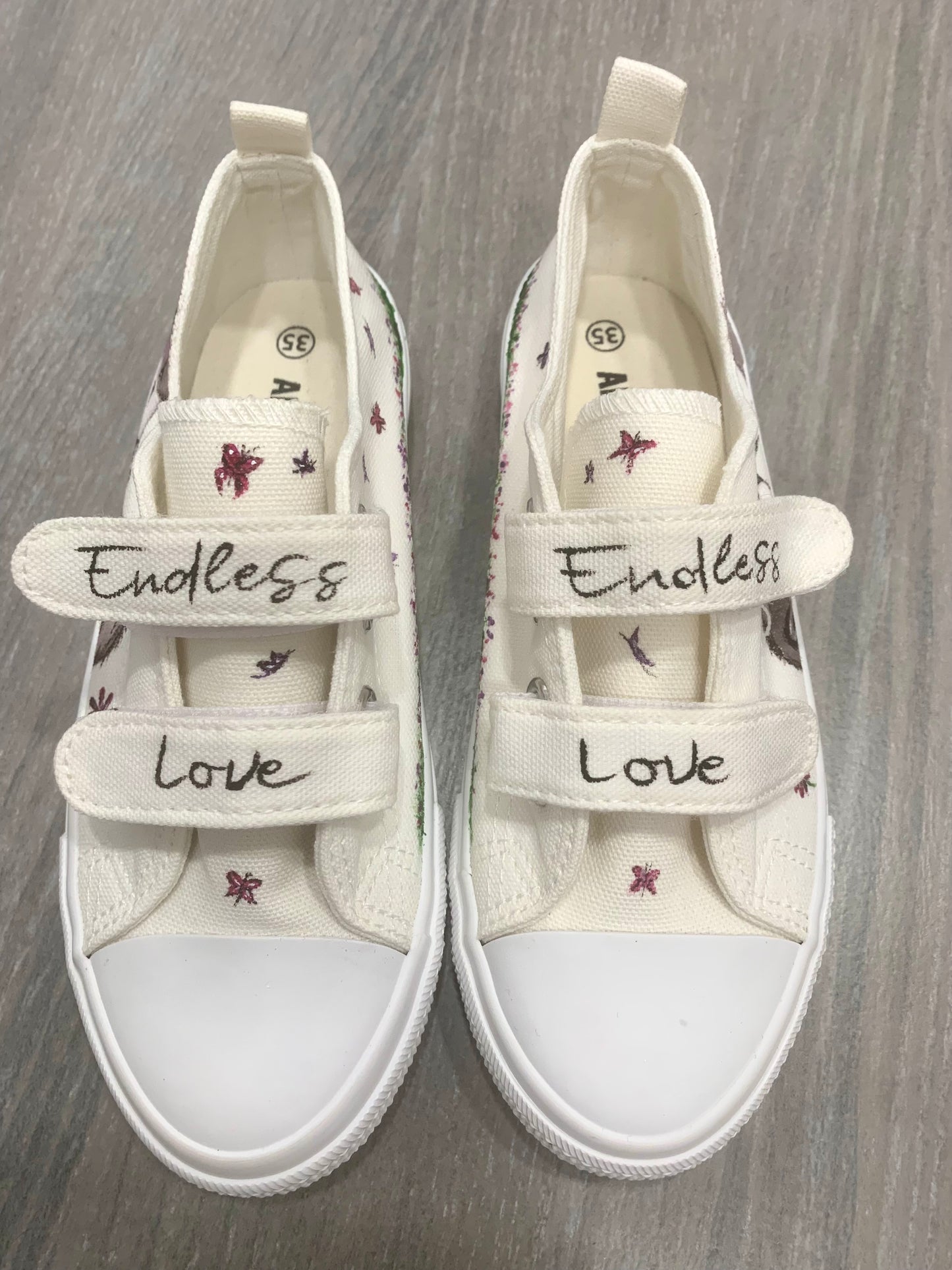 Scarpe personalizzate a mano mamma figlia