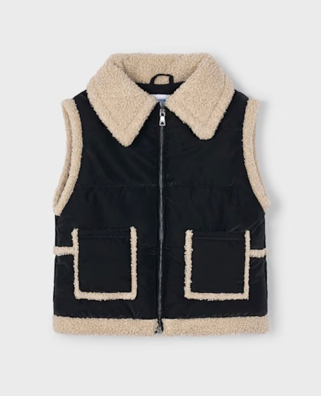 Gilet contrasti pellicciotto