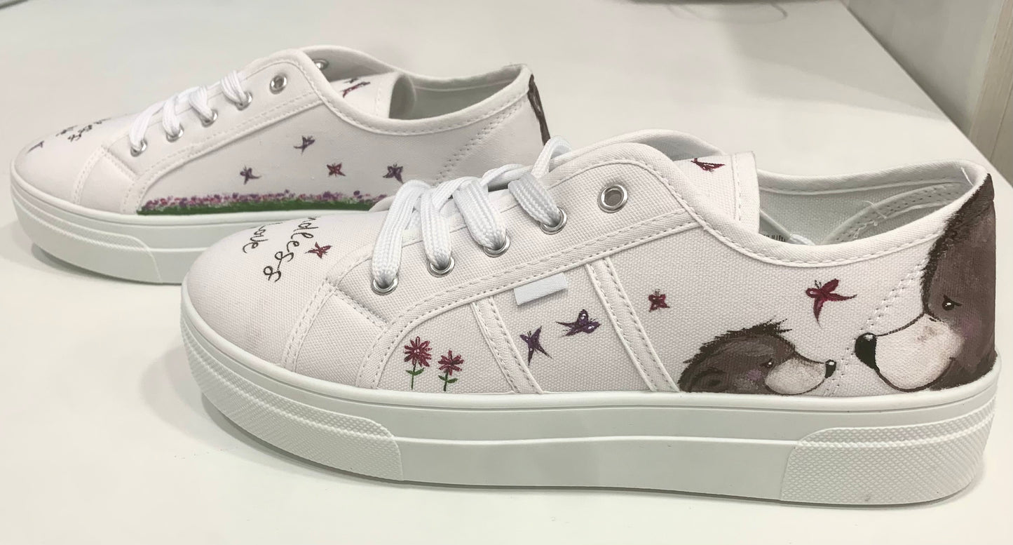Scarpe personalizzate a mano mamma figlia