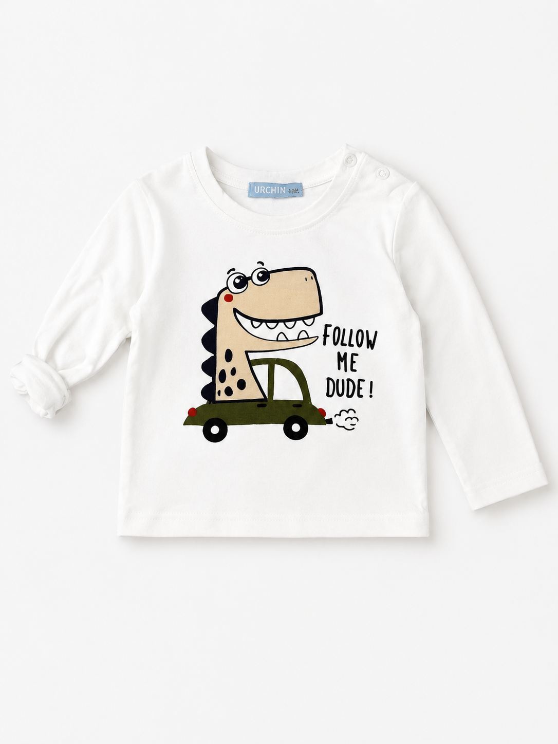 Maglia bambino Follow Me Dude con dinosauro