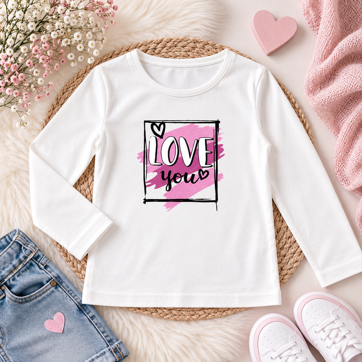Maglia Bambina “Love You” – Manica Lunga
