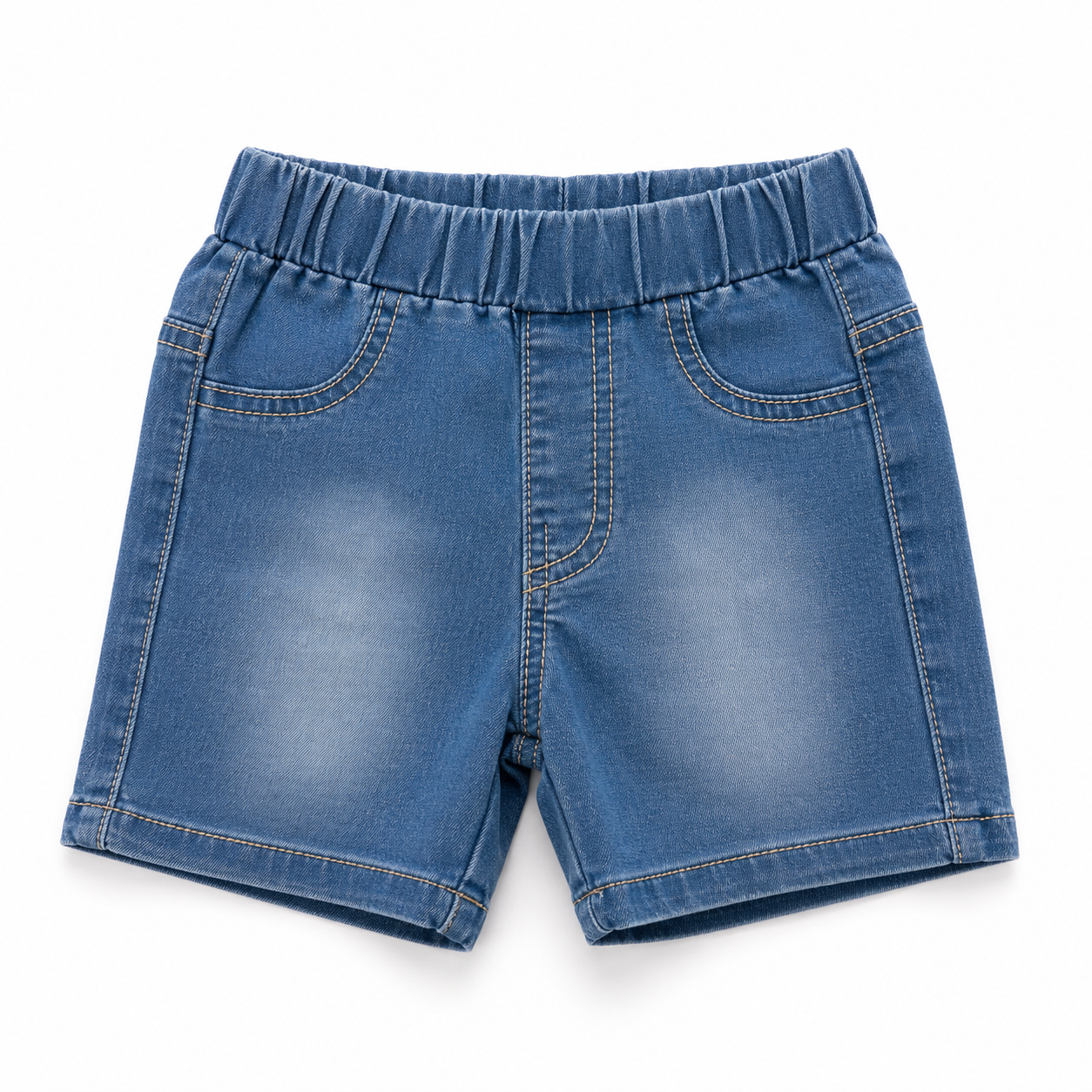 Jeans corti bimbo in denim morbido