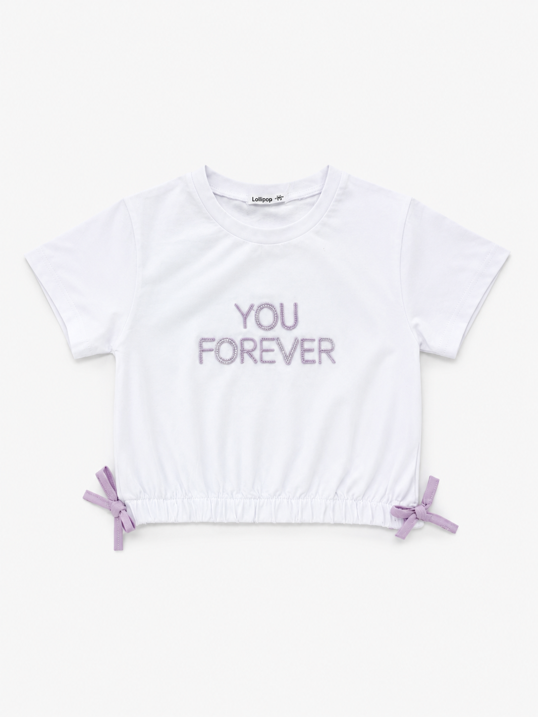 T-shirt bambina bianca con stampa