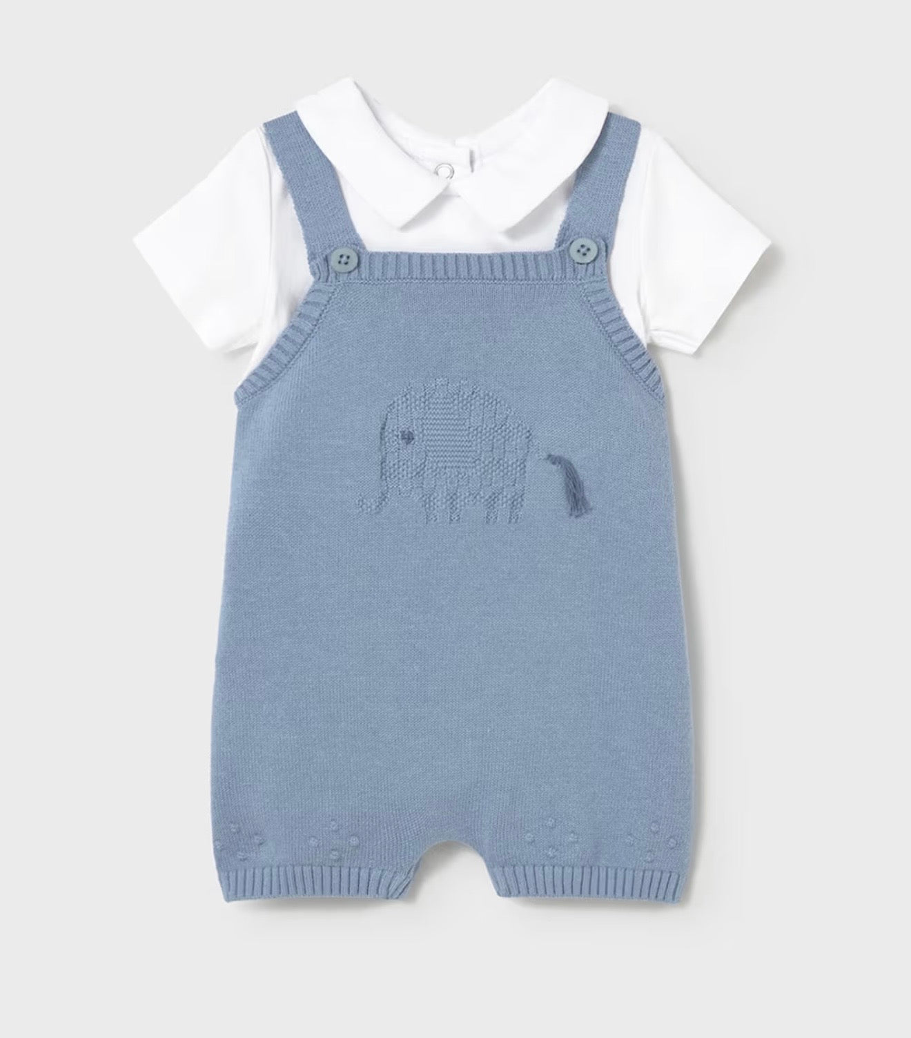 Completo neonato Mayoral azzurro con elefantino