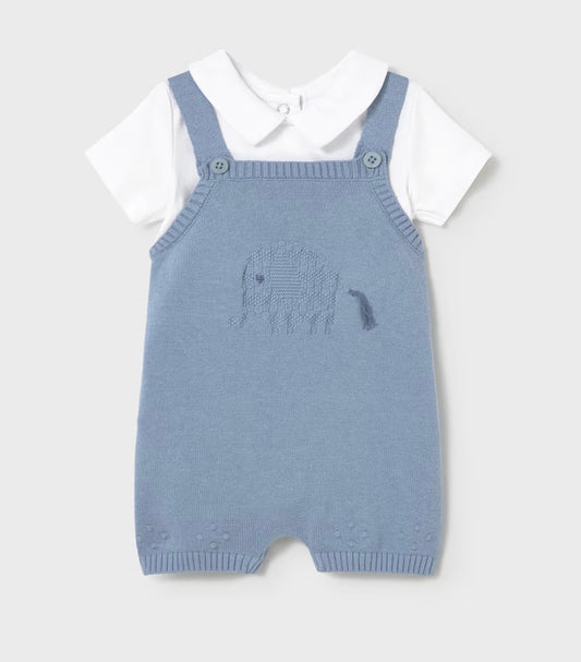 Completo neonato Mayoral azzurro con elefantino