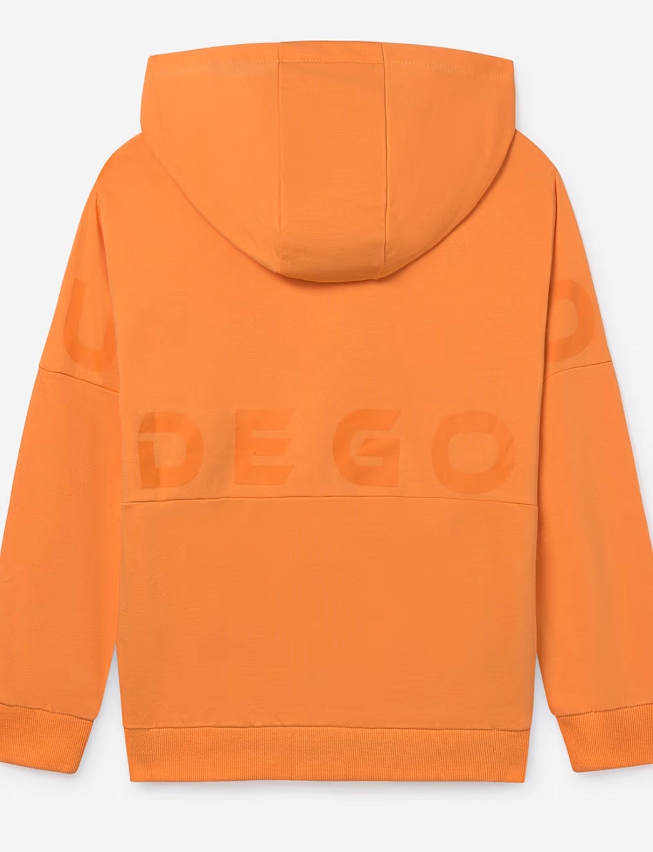 Felpa bambino arancione con cappuccio