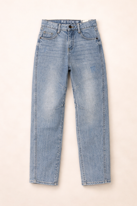 Jeans bambina denim chiaro modello dritto