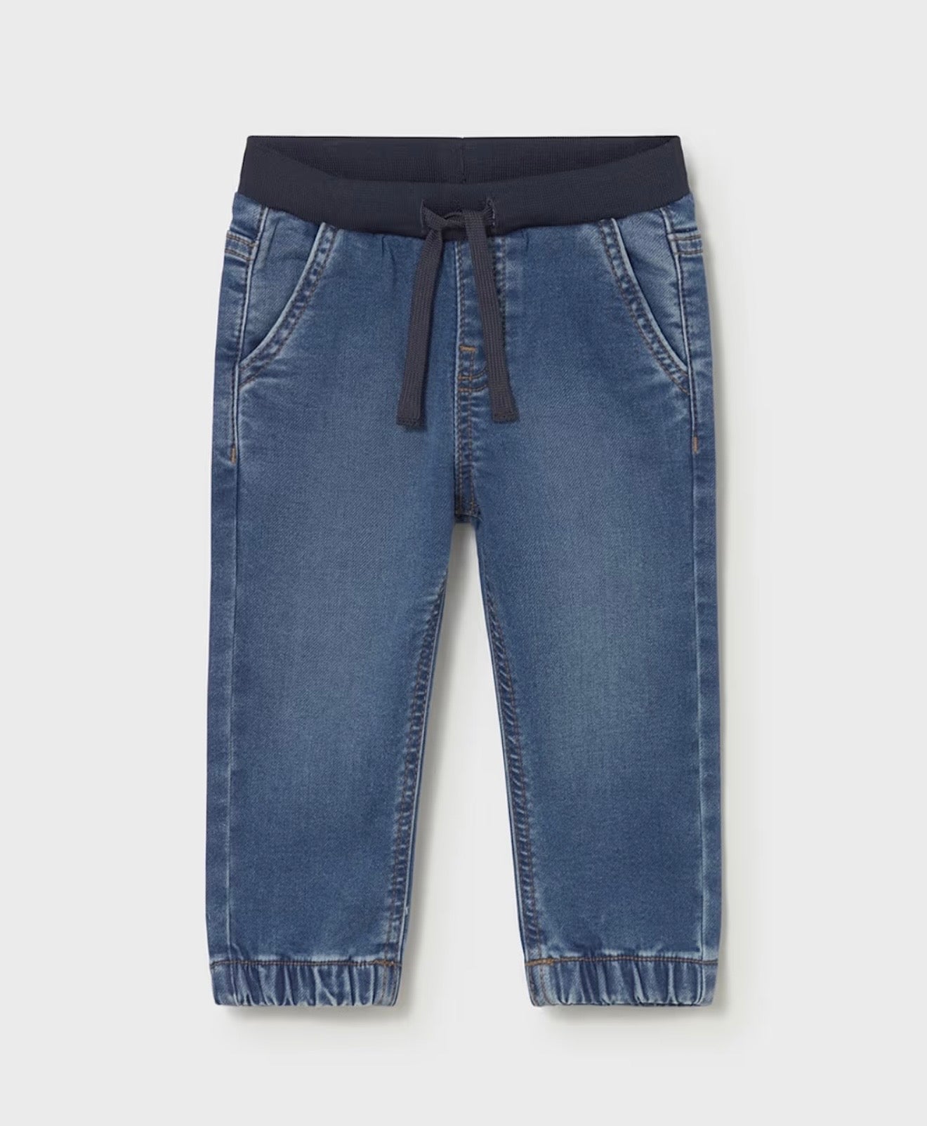 Jeans Neonato Jogger Denim Blu – Vita Elasticizzata