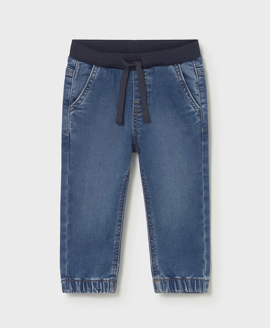 Jeans Neonato Jogger Denim Blu – Vita Elasticizzata