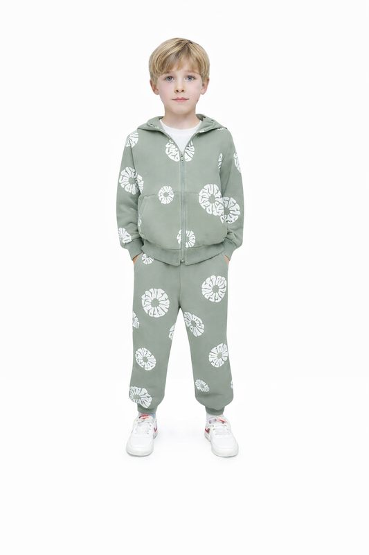 Completo tuta bambino verde salvia