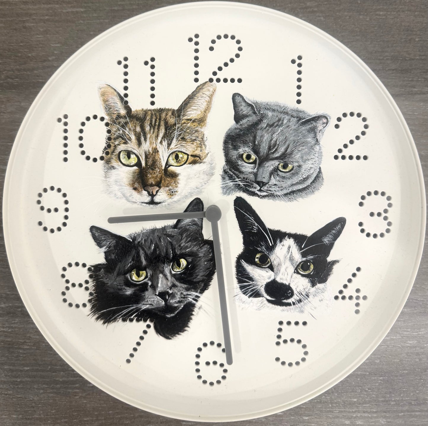 Orologio da parete personalizzato con ritratti di animali