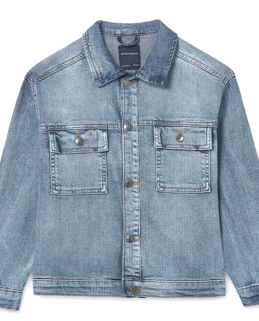 Giacca denim bambino stile casual