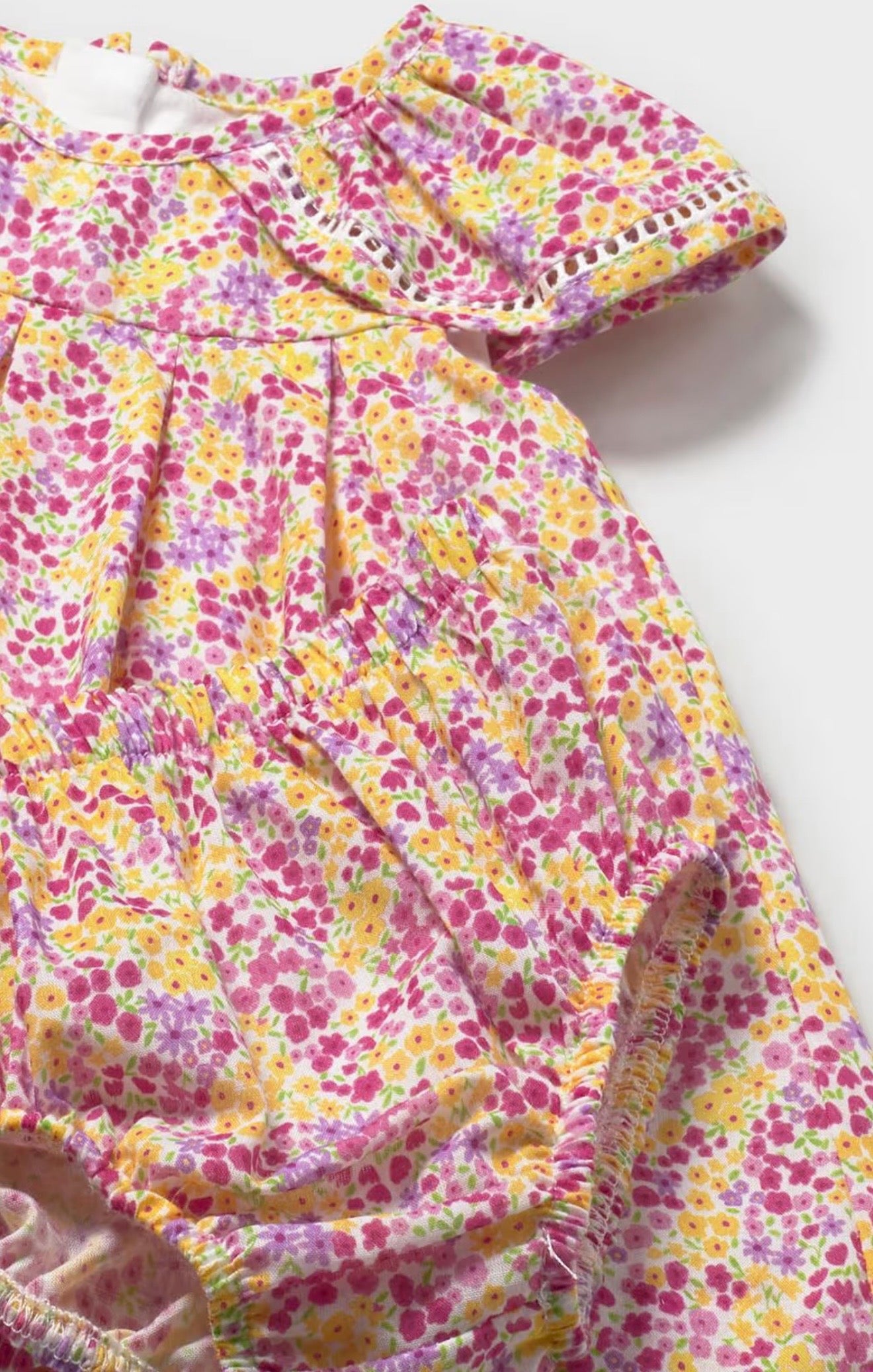 Vestitino neonata floreale con culotte