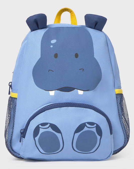 Zainetto Bambino Azzurro Ippopotamo – Leggero e Capiente