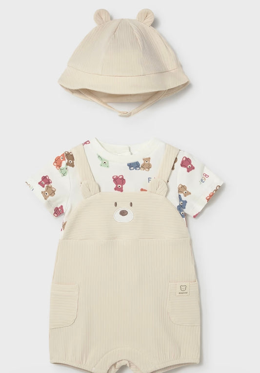 Completo neonato Mayoral con orsetto e cappellino