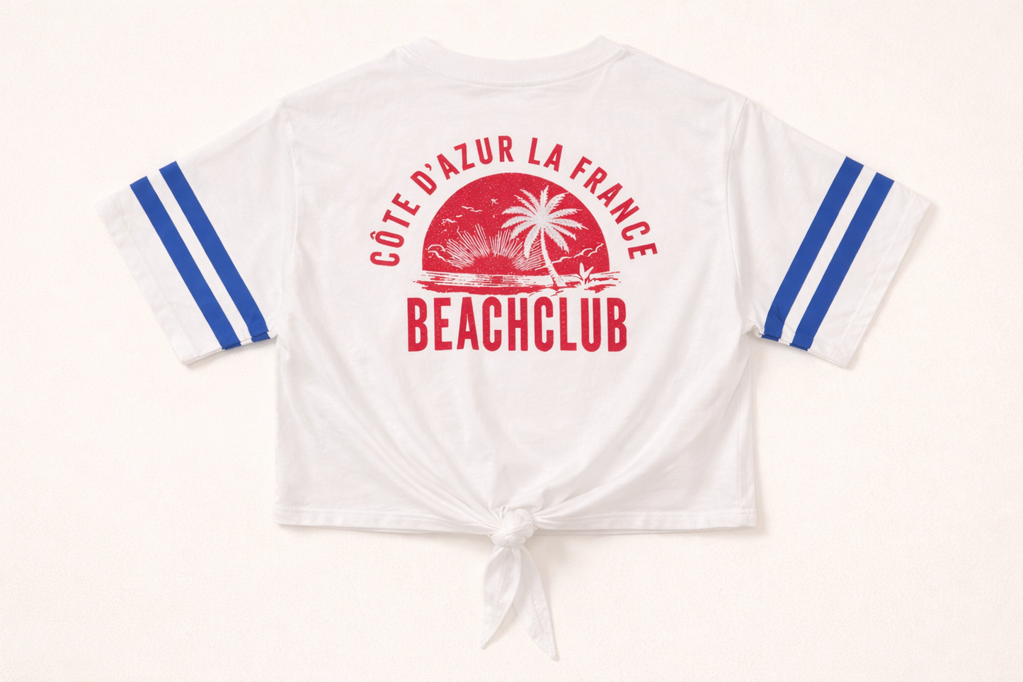 T-shirt bambina Saint-Tropez con nodo frontale
