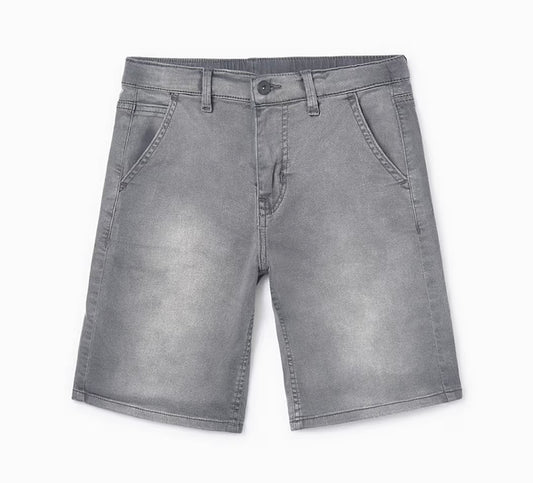 Bermuda bambino in denim grigio