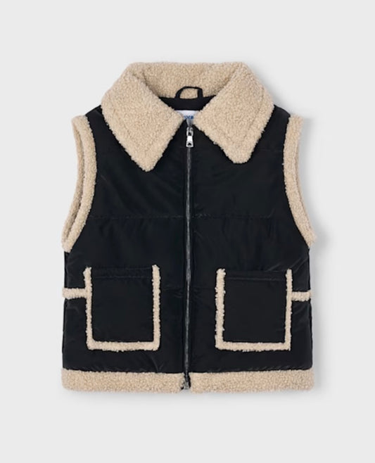 Gilet contrasti pellicciotto