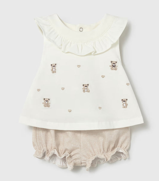 Completo neonata con orsetti e cuoricini