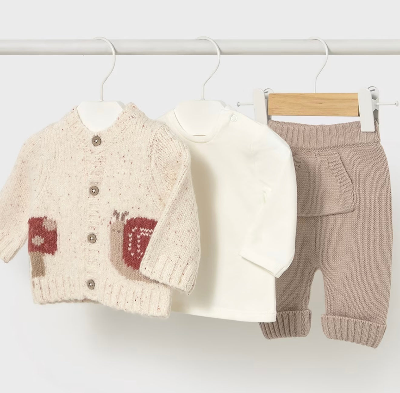 Set 3 pezzi in tricot
