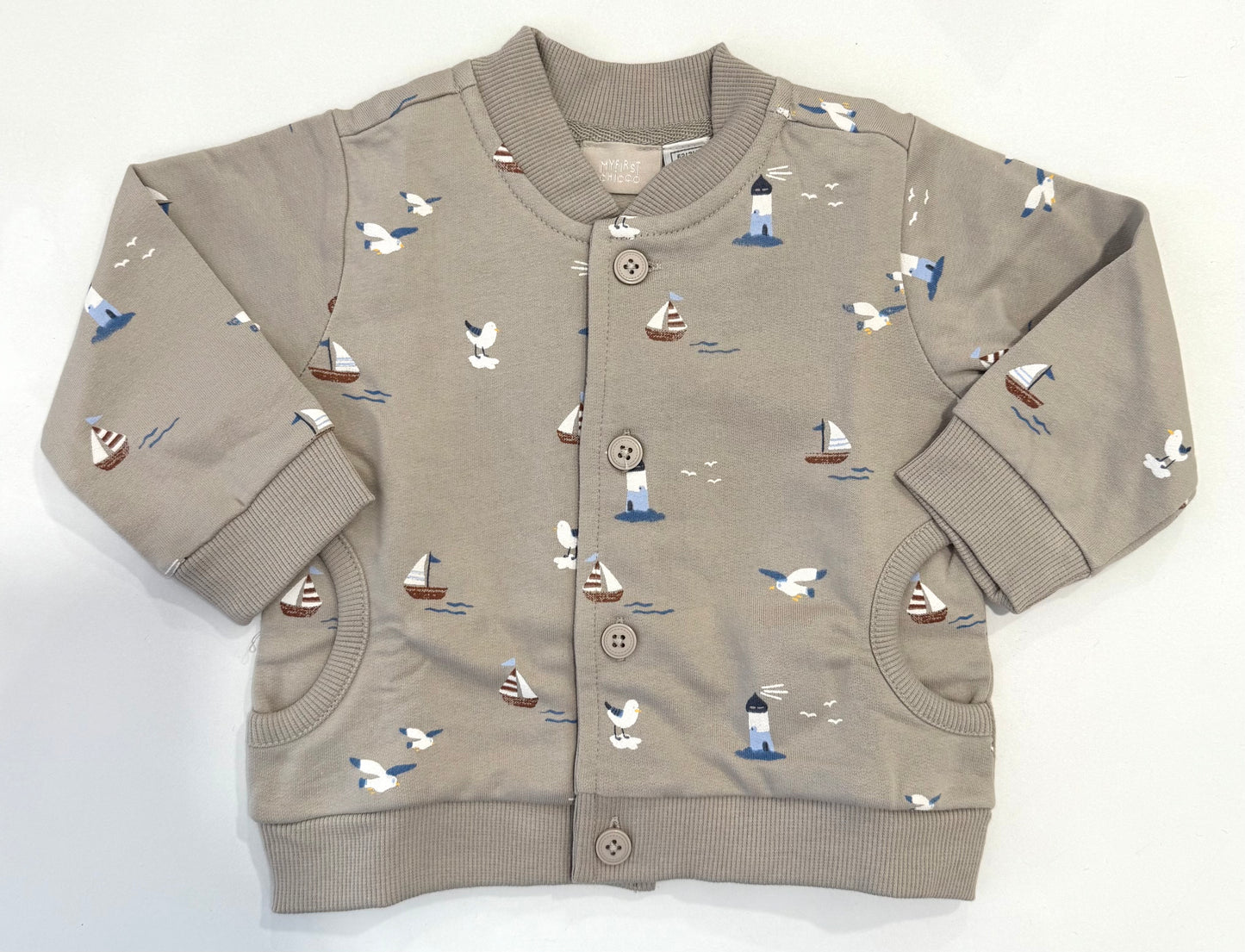 Cardigan in felpa. Felpato