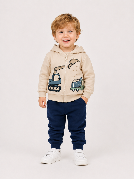 Tuta bambino Construction con ruspe