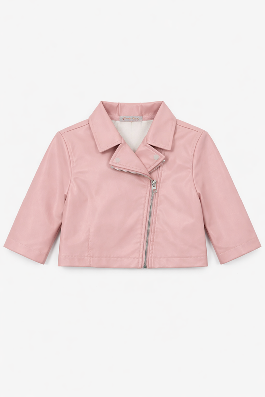 Giubbino rosa ecopelle