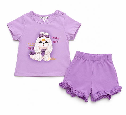 Completo bambina lilla